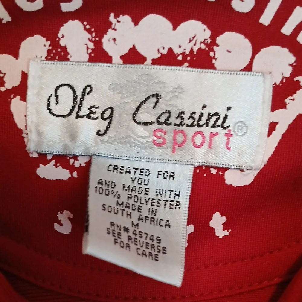 Oleg Cassini Red Sport Jacket Women's Medium